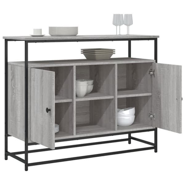 vidaXL Senkki harmaa Sonoma 100x35x80 cm tekninen puu