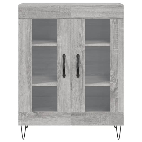 vidaXL højskab 69,5x34x180 cm konstrueret træ grå sonoma-eg