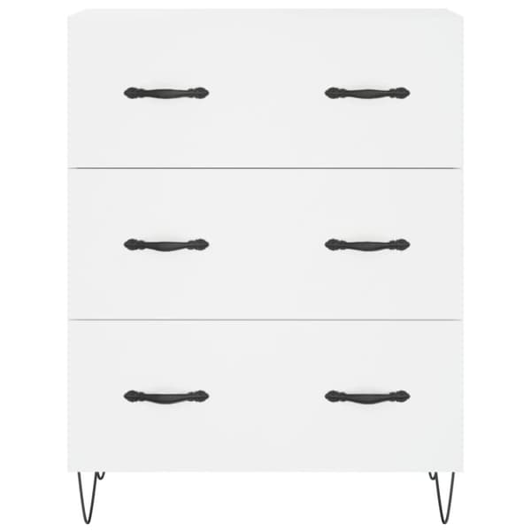 vidaXL Highboard hvit 69,5x34x180 cm konstruert tre