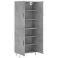 Miniatyrbilde 3 av 11: vidaXL Highboard betonggrå 69,5x34x180 cm konstruert tre