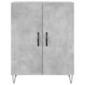 Miniatyrbilde 7 av 11: vidaXL Highboard betonggrå 69,5x34x180 cm konstruert tre