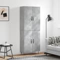 Miniatyrbilde 11 av 11: vidaXL Highboard betonggrå 69,5x34x180 cm konstruert tre