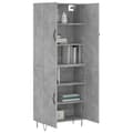 Miniatyrbilde 2 av 11: vidaXL Highboard betonggrå 69,5x34x180 cm konstruert tre