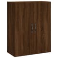 Miniatyrbilde 4 av 11: vidaXL Highboard brun eik 69,5x34x180 cm konstruert tre
