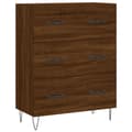 Miniatyrbilde 6 av 11: vidaXL Highboard brun eik 69,5x34x180 cm konstruert tre