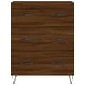 Miniatyrbilde 7 av 11: vidaXL Highboard brun eik 69,5x34x180 cm konstruert tre