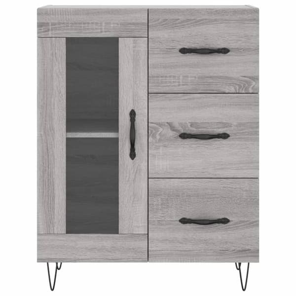 vidaXL Highboard grå sonoma 69,5x34x180 cm konstruert tre