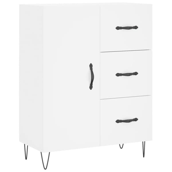 vidaXL Highboard hvit 69,5x34x180 cm konstruert tre