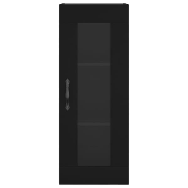 vidaXL Highboard svart 34,5x34x180 cm konstruert tre