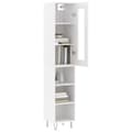 Miniatyrbilde 3 av 11: vidaXL Highboard hvit 34,5x34x180 cm konstruert tre