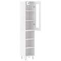 Miniatyrbilde 4 av 11: vidaXL Highboard hvit 34,5x34x180 cm konstruert tre