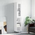 Miniatyrbilde 2 av 11: vidaXL Highboard hvit 34,5x34x180 cm konstruert tre