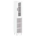 Miniatyrbilde 1 av 11: vidaXL Highboard hvit 34,5x34x180 cm konstruert tre