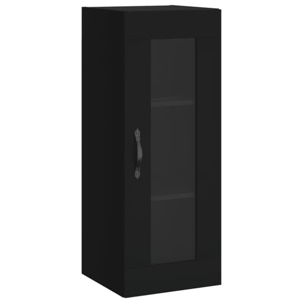 vidaXL Highboard svart 34,5x34x180 cm konstruert tre