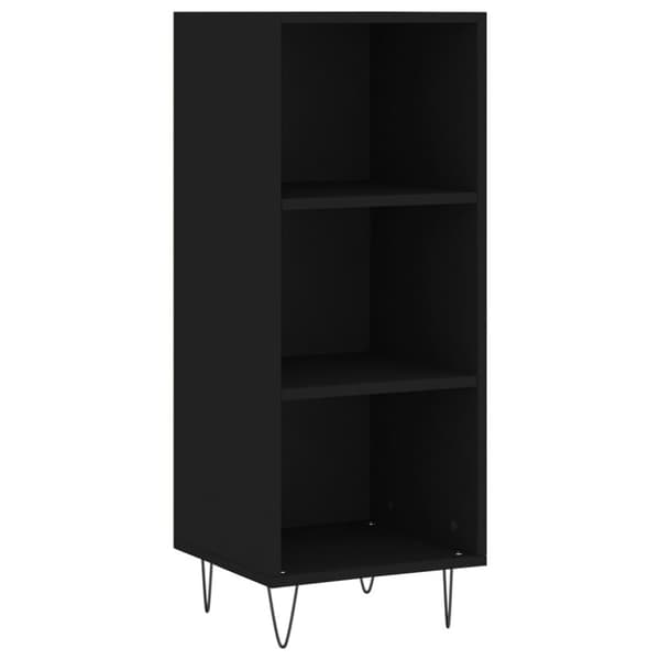 vidaXL Highboard svart 34,5x34x180 cm konstruert tre