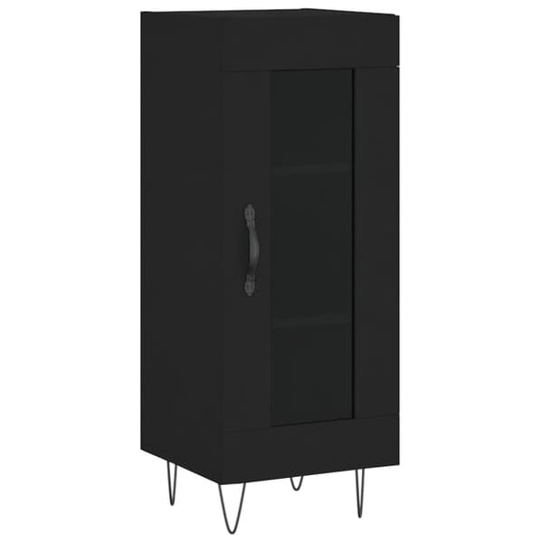 vidaXL Highboard svart 34,5x34x180 cm konstruert tre