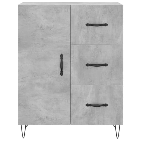 vidaXL højskab 69,5x34x180 cm konstrueret træ betongrå