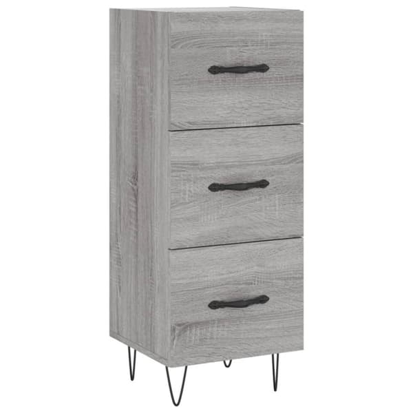 vidaXL højskab 34,5x34x180 cm konstrueret træ grå sonoma-eg