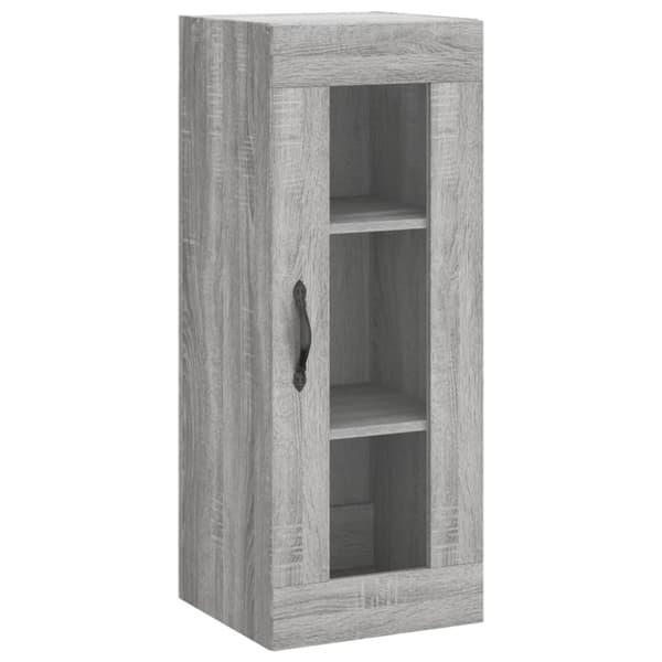 vidaXL højskab 34,5x34x180 cm konstrueret træ grå sonoma-eg