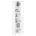 Miniatyrbillede 3 af 11: vidaXL skab 34,5x34x180 cm konstrueret træ hvid
