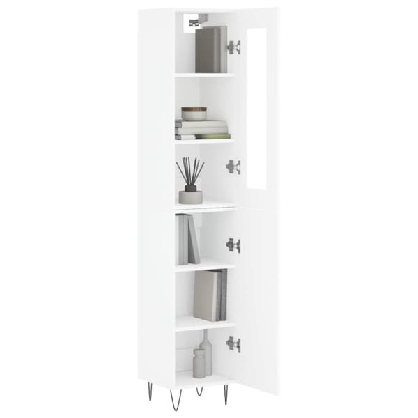 vidaXL skab 34,5x34x180 cm konstrueret træ hvid