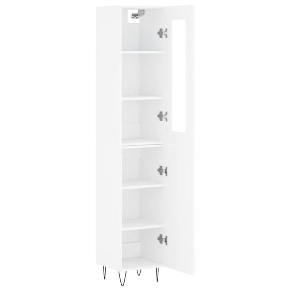 vidaXL skab 34,5x34x180 cm konstrueret træ hvid