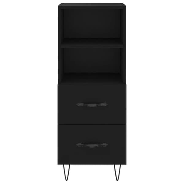 vidaXL skab 34,5x34x180 cm konstrueret træ sort