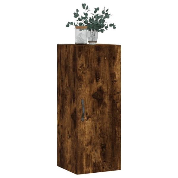 vidaXL Väggskåp rökfärgat ek 34,5x34x90 cm konstruerat trä