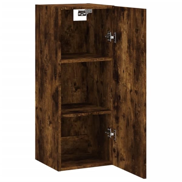 vidaXL Väggskåp rökfärgat ek 34,5x34x90 cm konstruerat trä