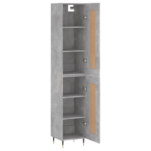 vidaXL skab 34,5x34x180 cm konstrueret træ betongrå