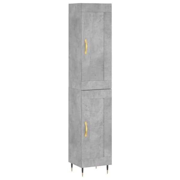 vidaXL skab 34,5x34x180 cm konstrueret træ betongrå