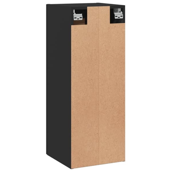 vidaXL Seinäkiinnitettävä kaappi musta 34,5x34x90 cm tekninen puu