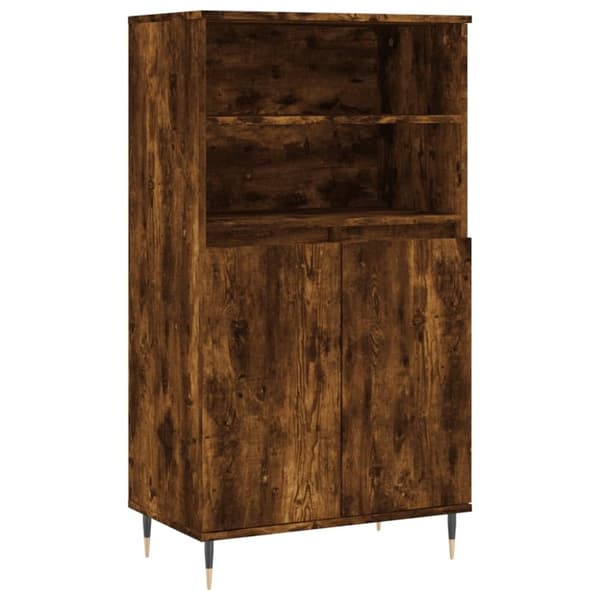 vidaXL Highboard røkt eik 60x36x110 cm konstruert tre