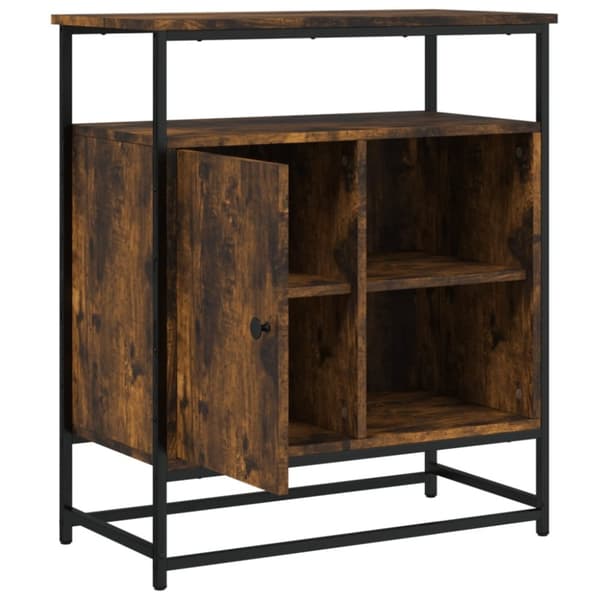 vidaXL Skjenk røkt eik 69x35x80 cm konstruert tre