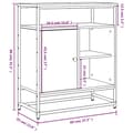 Miniatyrbilde 11 av 11: vidaXL Skjenk røkt eik 69x35x80 cm konstruert tre