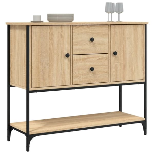 vidaXL Skjenk sonoma eik 100x36x85 cm konstruert tre
