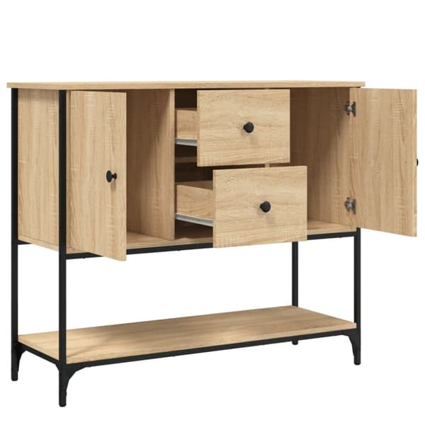 vidaXL Skjenk sonoma eik 100x36x85 cm konstruert tre