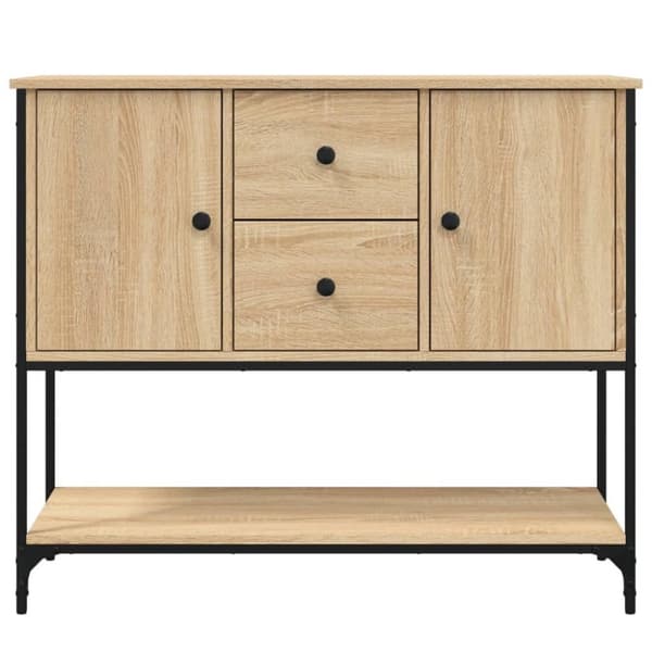 vidaXL Skjenk sonoma eik 100x36x85 cm konstruert tre