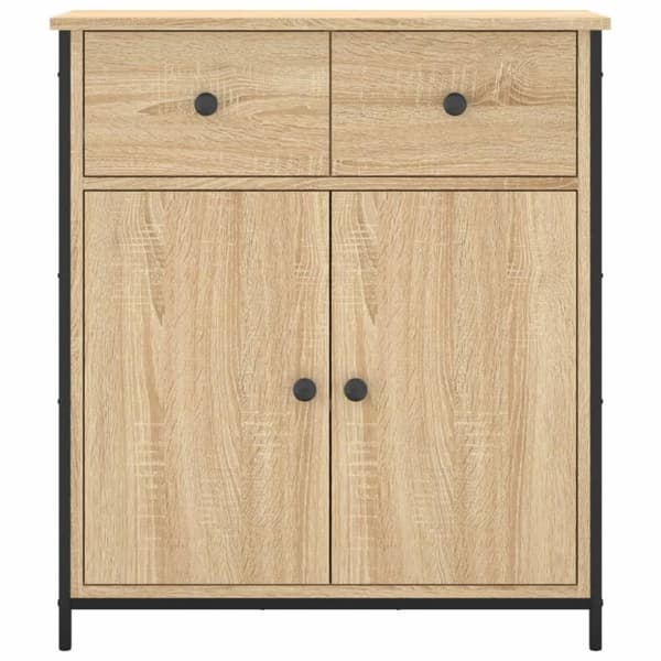 vidaXL Skjenk sonoma eik 70x30x80 cm konstruert tre