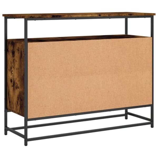 vidaXL Skjenk røkt eik 100x35x80 cm konstruert tre