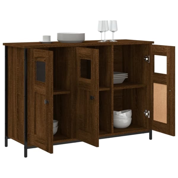 vidaXL Senkki ruskea tammi 100x35x70 cm tekninen puu