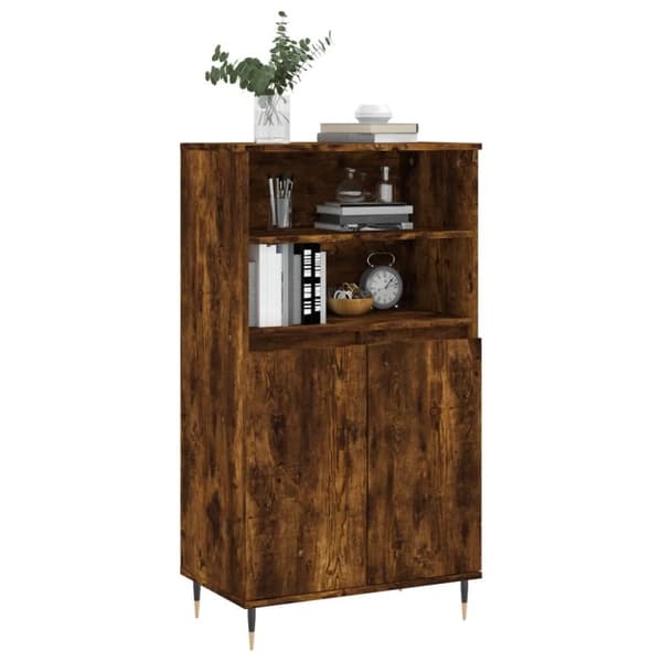 vidaXL skab 60x36x110 cm konstrueret træ Røget egetræ