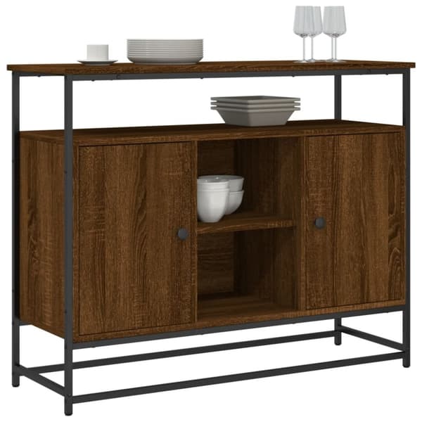 vidaXL Senkki ruskea tammi 100x35x80 cm tekninen puu