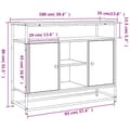 Pikkukuva 11 / 11: vidaXL Senkki ruskea tammi 100x35x80 cm tekninen puu