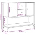 Pikkukuva 11 / 11: vidaXL Senkki savutammi 100x36x85 cm tekninen puu