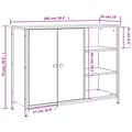 Pikkukuva 11 / 11: vidaXL Senkki ruskea tammi 100x33x75 cm tekninen puu