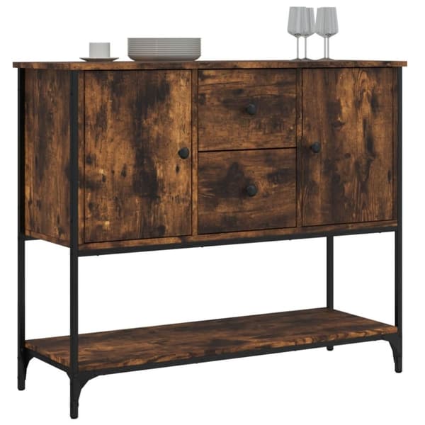 vidaXL Skänk rökfärgad ek 100x36x85 cm konstruerat trä