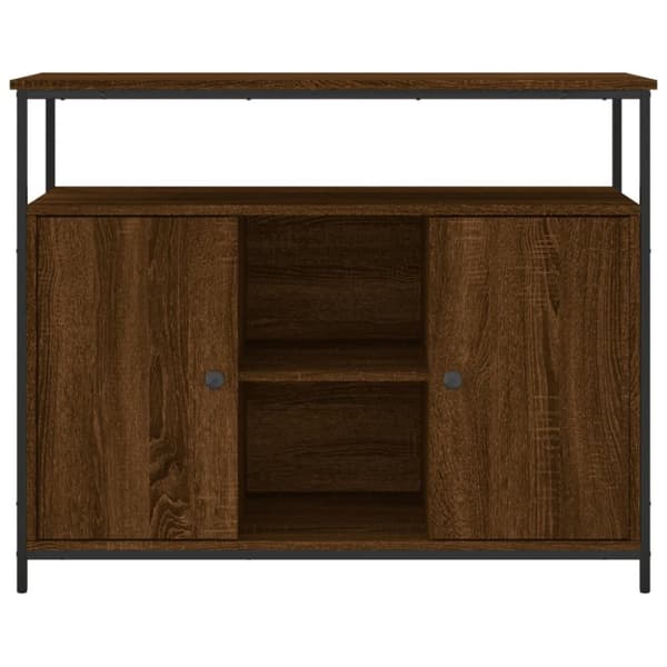 vidaXL Byrå brun ek 100x35x80 cm konstruerat trä
