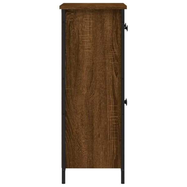 vidaXL Skjenk brun eik 70x30x80 cm konstruert tre
