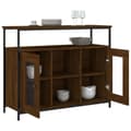 Miniatyrbilde 4 av 11: vidaXL Skjenk brun eik 100x35x80 cm konstruert tre